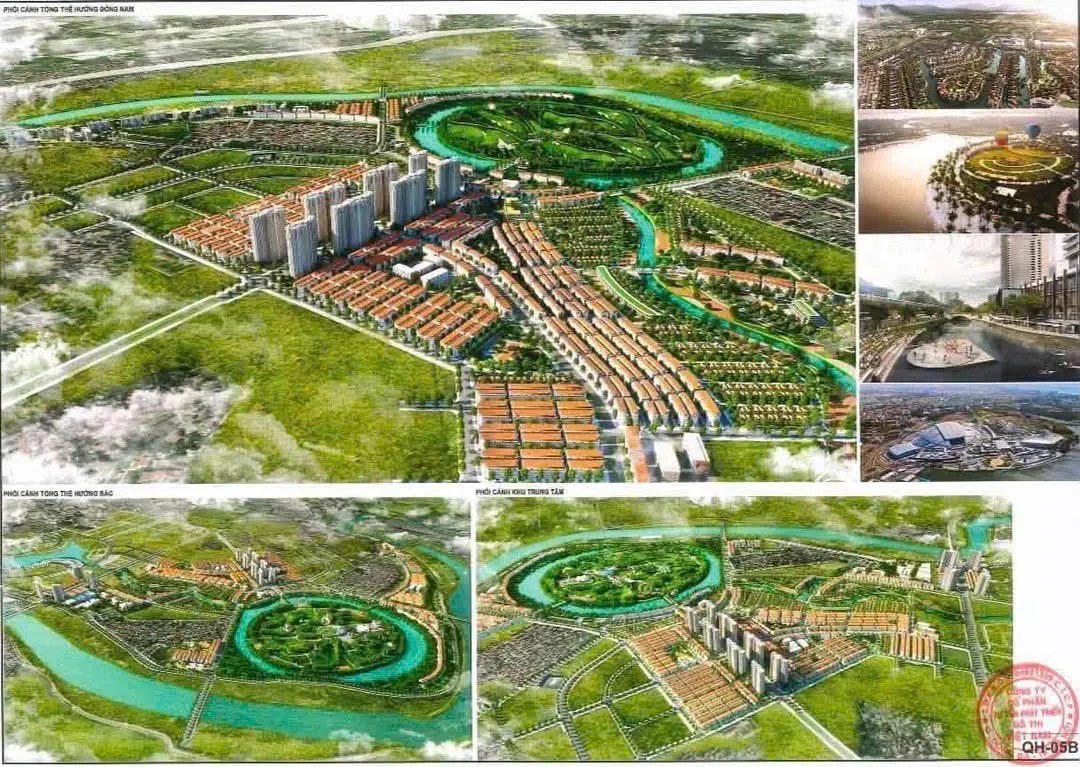 Vinhomes King Park Bắc Ninh - Tờ phối cảnh tổng thể QH-05B trong bộ bản vẽ 1/500. Ảnh phối cảnh minh họa, không phải ảnh thực tế.