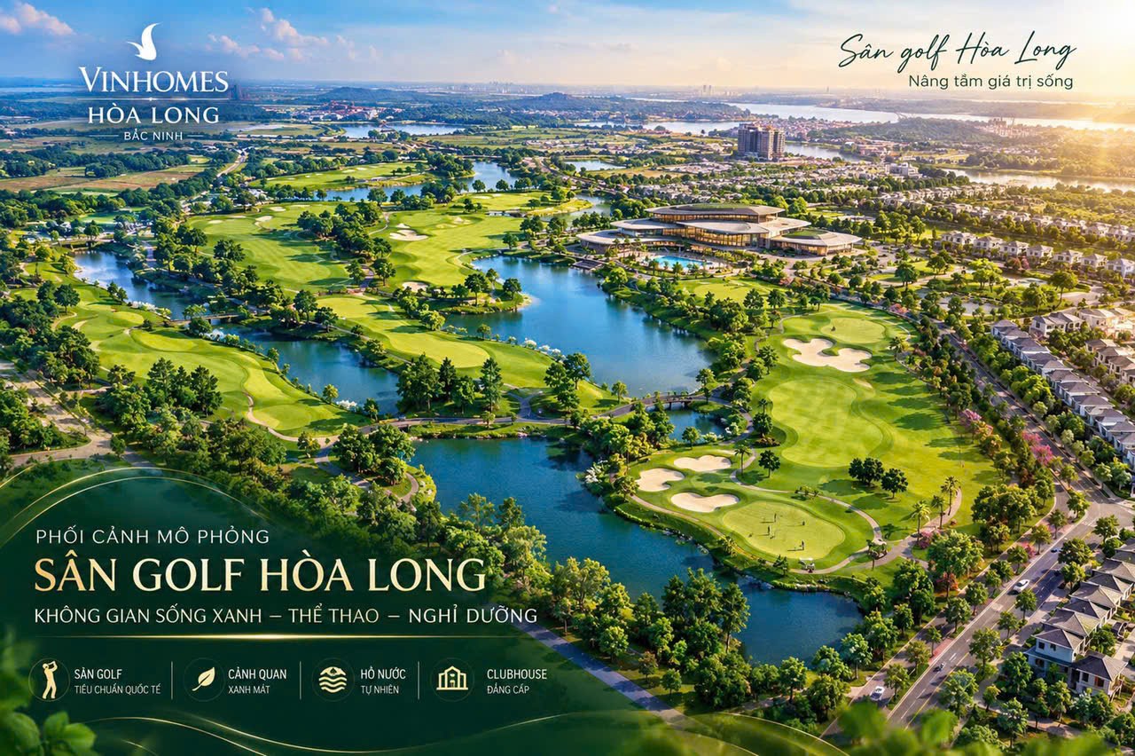 Phối cảnh mô phỏng sân golf Hòa Long